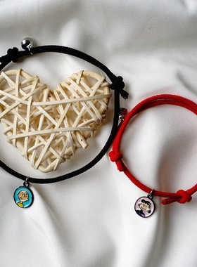 2026时尚新款米兰绳男女朋友情侣手链一对 磁铁相吸手绳学生七夕