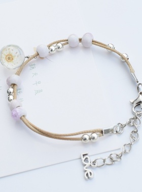 2026时尚日韩简约干花手链女士闺蜜甜美纯饰品礼物情侣学生日厂家