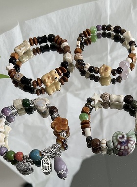 2026时尚马卡龙色系大象陶瓷手串女年度新款小众设计甜美百搭闺蜜