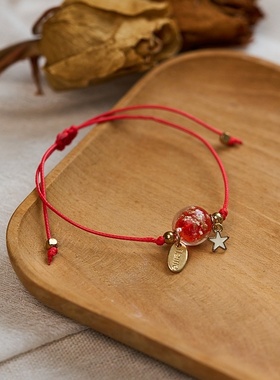 2026时尚新款韩式金沙夜光琉璃珠手链女送闺蜜朋友琉璃饰品