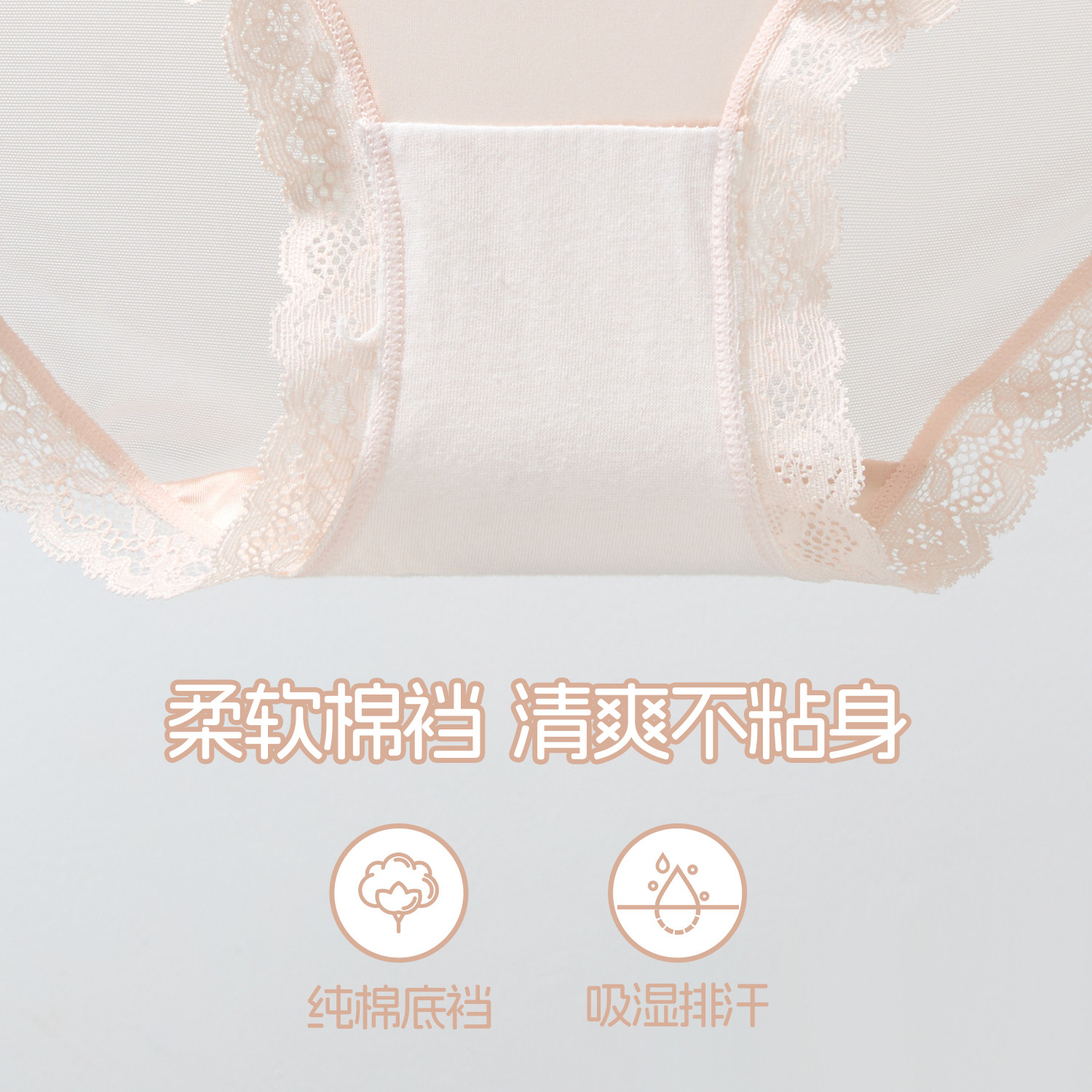 六只兔子3条装蕾丝内裤女全棉底裆短裤头性感纯欲女士中腰三角裤,淘宝优惠券,粉丝福利购,淘宝优惠卷