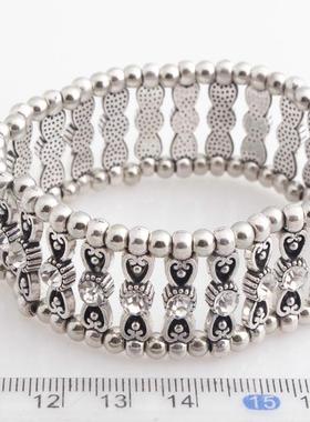 欧美外贸饰品复古弹力手链中古珠子弹力手镯