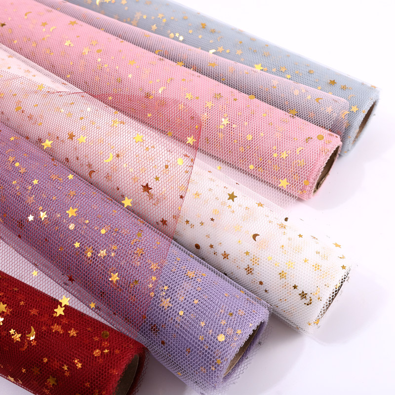 花喜爱包花星月网纱闪亮星星纱零食手工DIY花束造型纱鲜花包装纸,淘宝优惠券,粉丝福利购,淘宝优惠卷