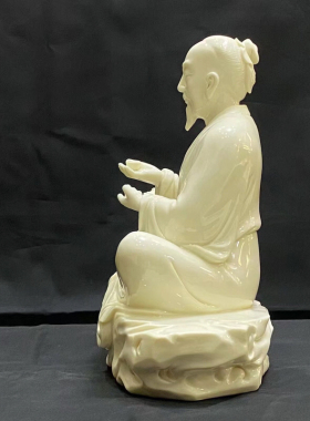 德化白瓷茶圣陆羽禅意