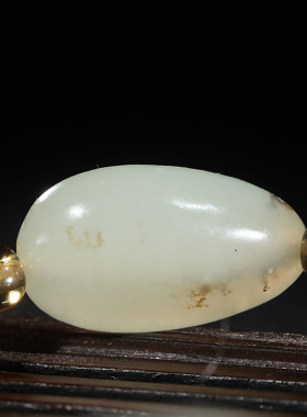 藏家级别 文玩精品天然和田籽料随形小尺寸手钏手串玉质温和细腻