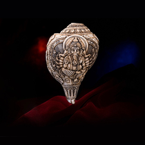 Tibetan jade culture old material finely carved on three sides ten arms Elephant nose chaise levospiro for the collection of the Buddha pendulum pieces