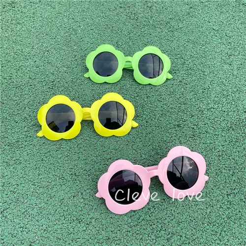 Пляжные милые солнцезащитные очки на солнечной энергии в форме цветка, в цветочек, выпускной вечер