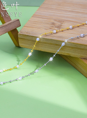 意大利s925纯银仙女链手链珍珠项链镭射切割锆石外贸热卖锆石仙女
