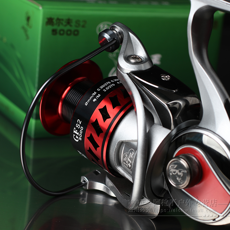 狼王高尔夫S2纺车轮13轴全金属渔轮海杆抛竿轮远投路亚矶钓鱼轮 - 图2