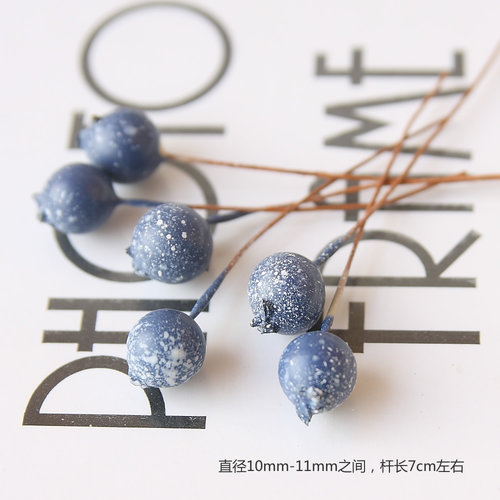 永生花礼盒车挂花环制作配件配材仿真蓝莓果小红果杨梅果圣诞装饰 - 图2