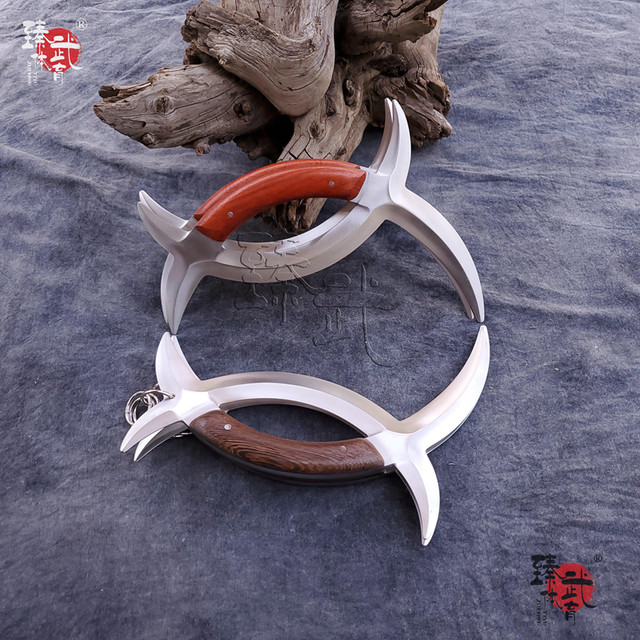 双钥双钺/不锈钢兵器八卦子午鸳鸯钺/八卦钺不锈钢鸳鸯钺武术用品