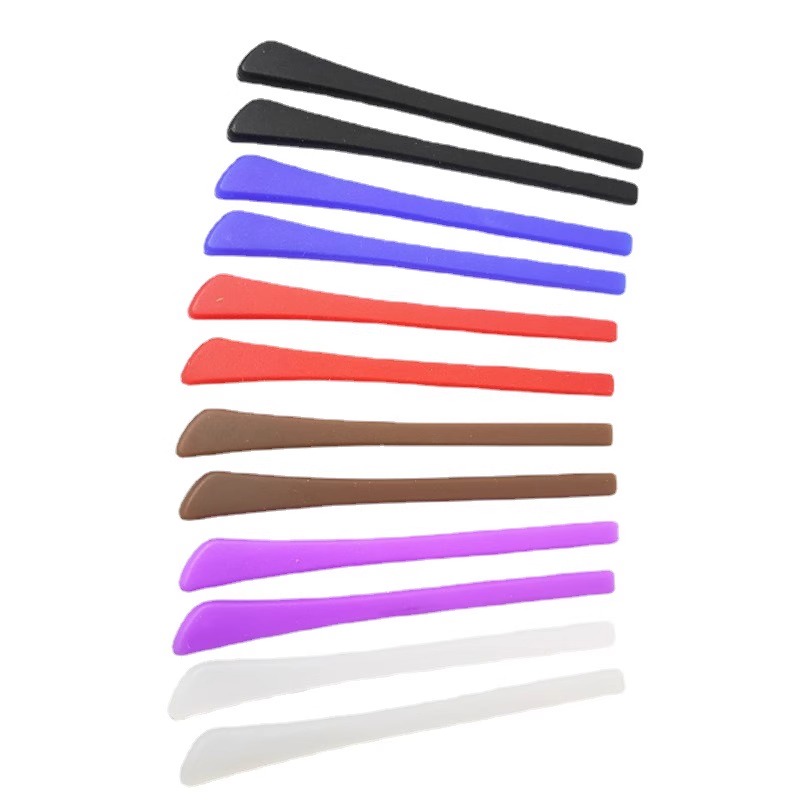 方孔扁孔硅胶眼镜脚套固定镜腿框架太阳镜圆扁针细腿金属眼镜脚套 - 图3