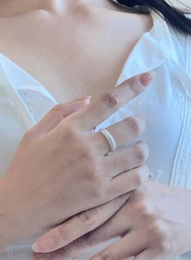 S999足银女士开口可调戒指