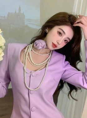 女珍珠项链旗袍礼服配件