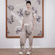 After Flowers Concept Knitted Elastic Waist Trousers Thin