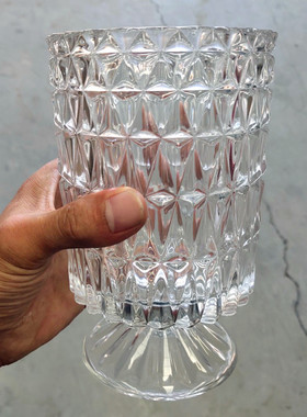 加厚水晶花纹玻璃花瓶餐具筷子