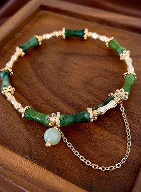 新中式国风陶瓷竹节蝴蝶手链国潮轻奢气质手串小众高级感手饰