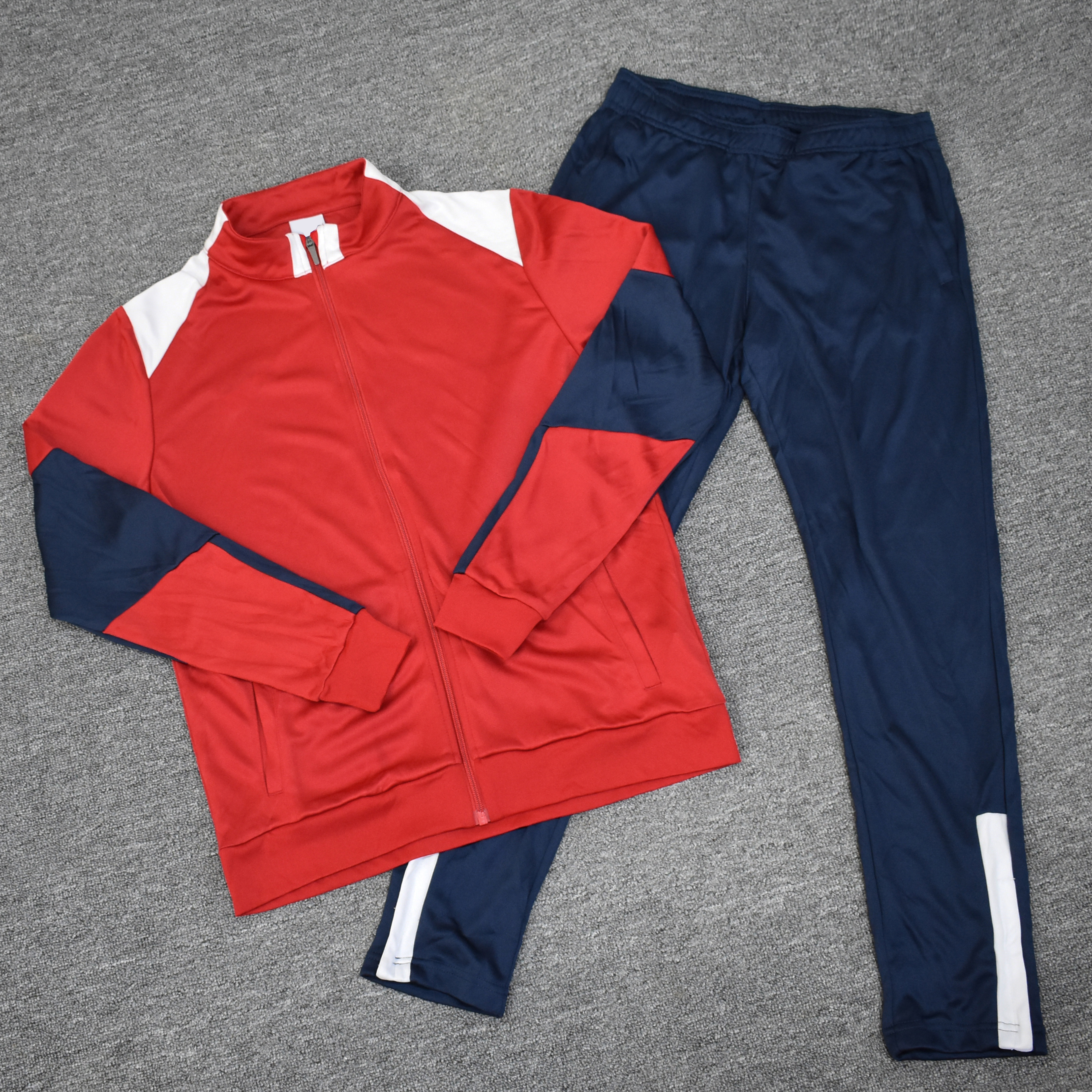 男士春秋季足球训练服上衣长裤运动套装 - 图2