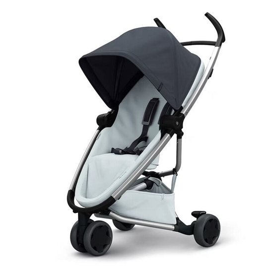 The lightweight Quinny umbrella stroller can be boarded, sat or reclined