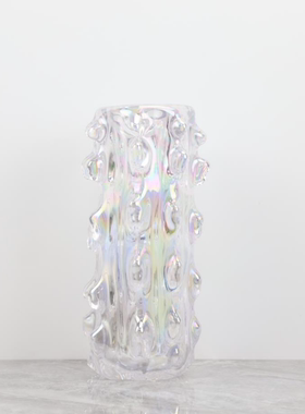 轻奢风炫彩玻璃餐厅玄关台面花器