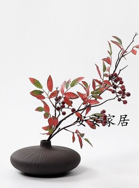 工艺新中式风瓷器黑色角几玄关柜