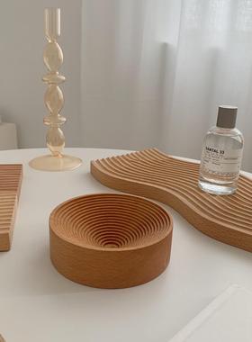 榉木香薰收纳下午茶托盘