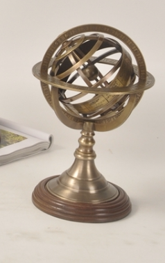 复古怀旧风纯铜工艺品印度地球仪