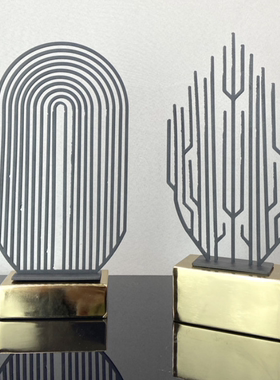 样板房金属展厅软装饰屏风摆件