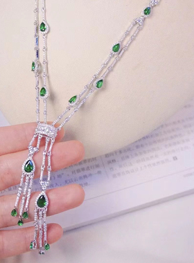 925银锆石项链婚礼晚宴礼服配饰