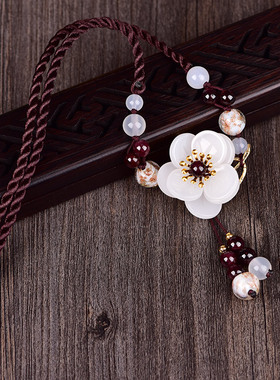 琉璃石榴石古风挂件汉服锁骨链