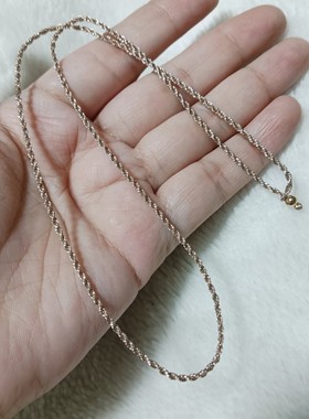 14K包金珠手工项链挂绳