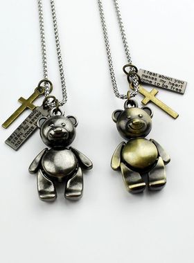 土酷风卡通复古学生情侣韩国吊坠
