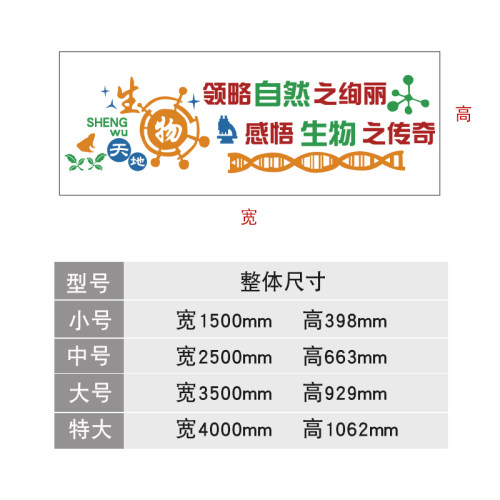 生物实验室装饰文化墙宣传标语贴纸画3d立体科学技区教室布置班级-图2