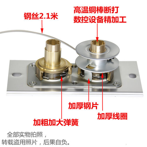 晾衣架手摇器通用配件手动凉衣架升降器阳台晒衣架升降手摇铜机芯 - 图1