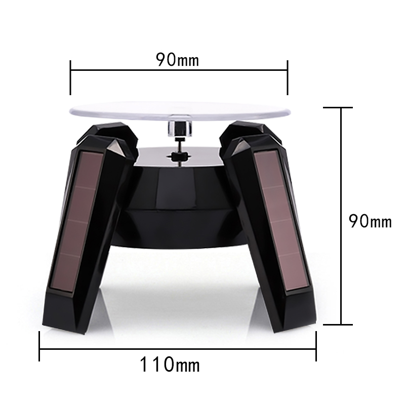 太阳能展示台珠宝饰品展示架手机手表旋转台玉器眼镜展架电动转盘 - 图2