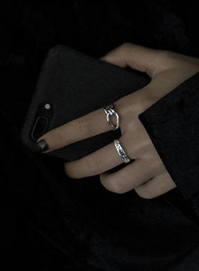小众设计复古风交叉戒指女ins潮新款时尚指环冷淡风个性开口指环