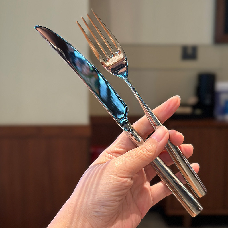 两件套装！304不锈钢西餐刀餐具刀沙拉叉子二件套牛排刀家用欧式,淘宝优惠券,粉丝福利购,淘宝优惠卷