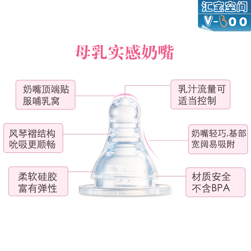 香港购日本进口贝亲标准口径奶嘴通用型smyl6个月上奶瓶配件吸管