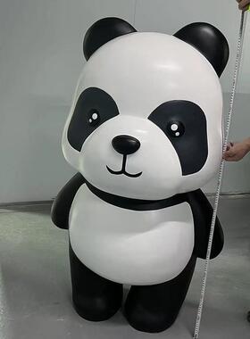 大熊猫雕塑定制玩偶公仔动物售楼处户外潮流景观商业美陈摆件打卡
