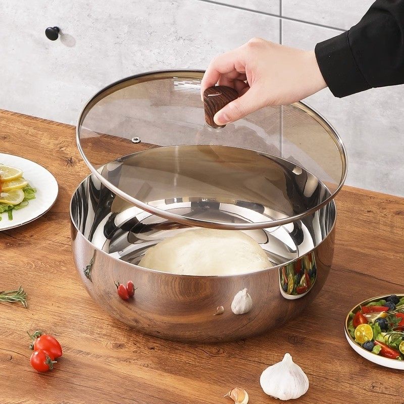 德国Hugo和面盆316不锈钢带盖揉面盆加深加厚家用汤盆厨房洗菜盆,淘宝优惠券,粉丝福利购,淘宝优惠卷