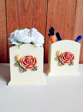 田园风木质化妆刷美甲家居装饰