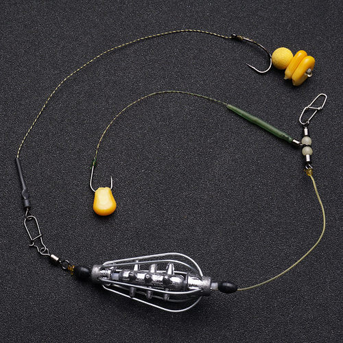 反离底钓法双钩欧式飞德钓组欧鲤钓库钓反底钩组浮球钓鱼珠珠线u. - 图3