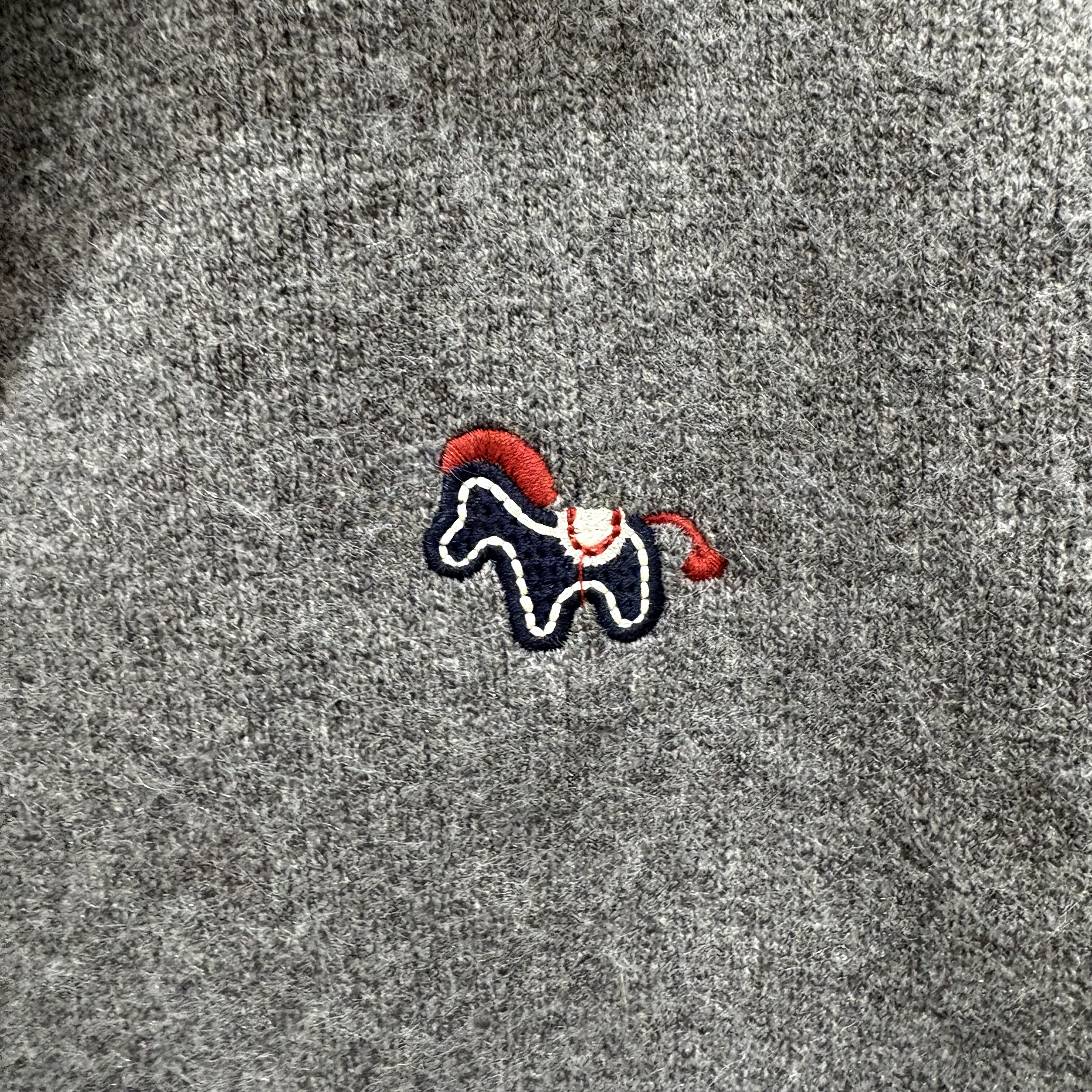 老钱风双头拉链针织开衫外套高领软糯加厚小马刺绣纯色洋气毛衣冬,淘宝优惠券,粉丝福利购,淘宝优惠卷