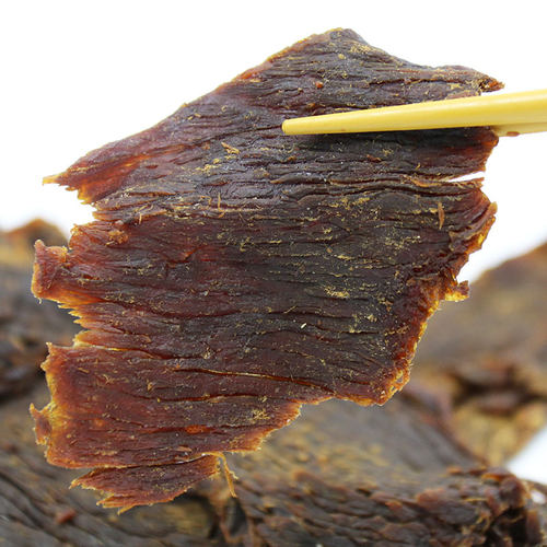 温州特产 湖岭牛肉干手撕黑牛肉干 420克 五香味桶装零食小吃 - 图2
