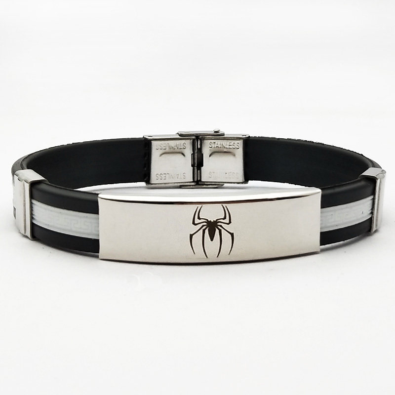 英雄联盟手链漫威美国队长英雄复仇者联盟防水运动手环动漫周边手链蜘蛛侠毒液