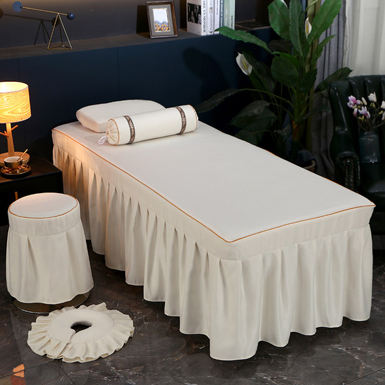Beauty salon massage bed cover sheets massage cotton and linen luxury
