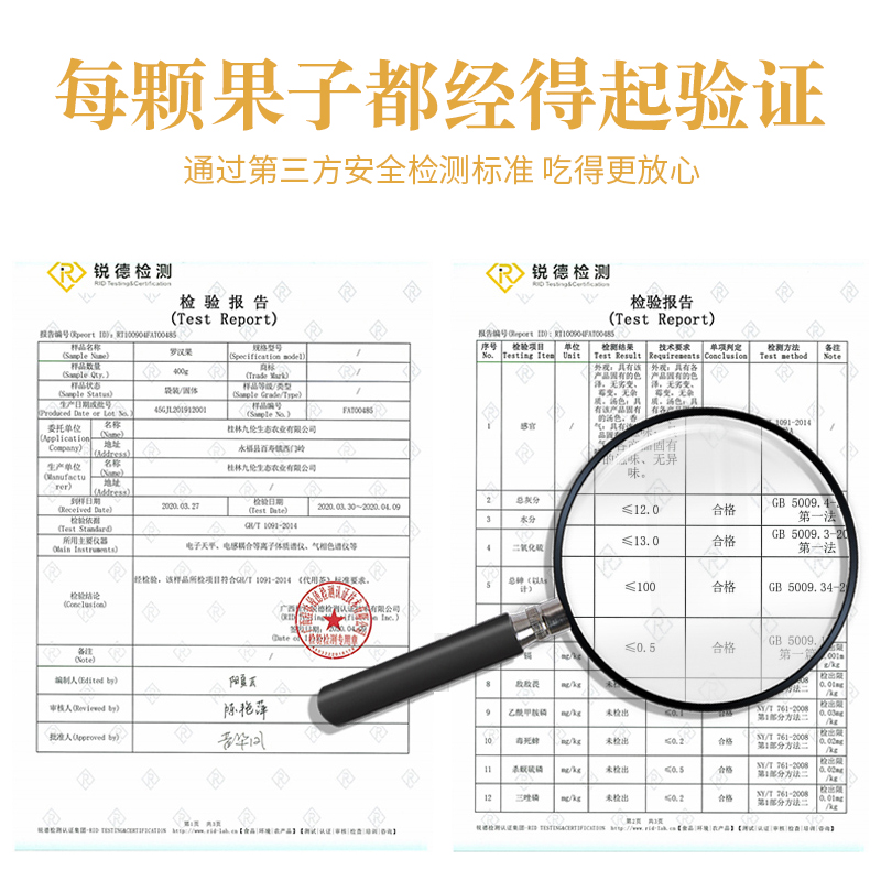 广西黄金罗汉果茶正品特级干果低温脱水特大果桂林永福特产小包装