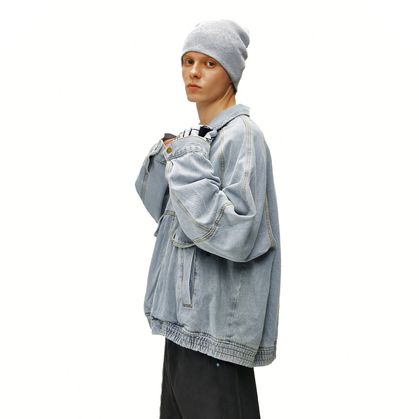 【会员5折内购】丛林老虎美式潮牌多口袋设计感牛仔夹克宽松外套,淘宝优惠券,粉丝福利购,淘宝优惠卷