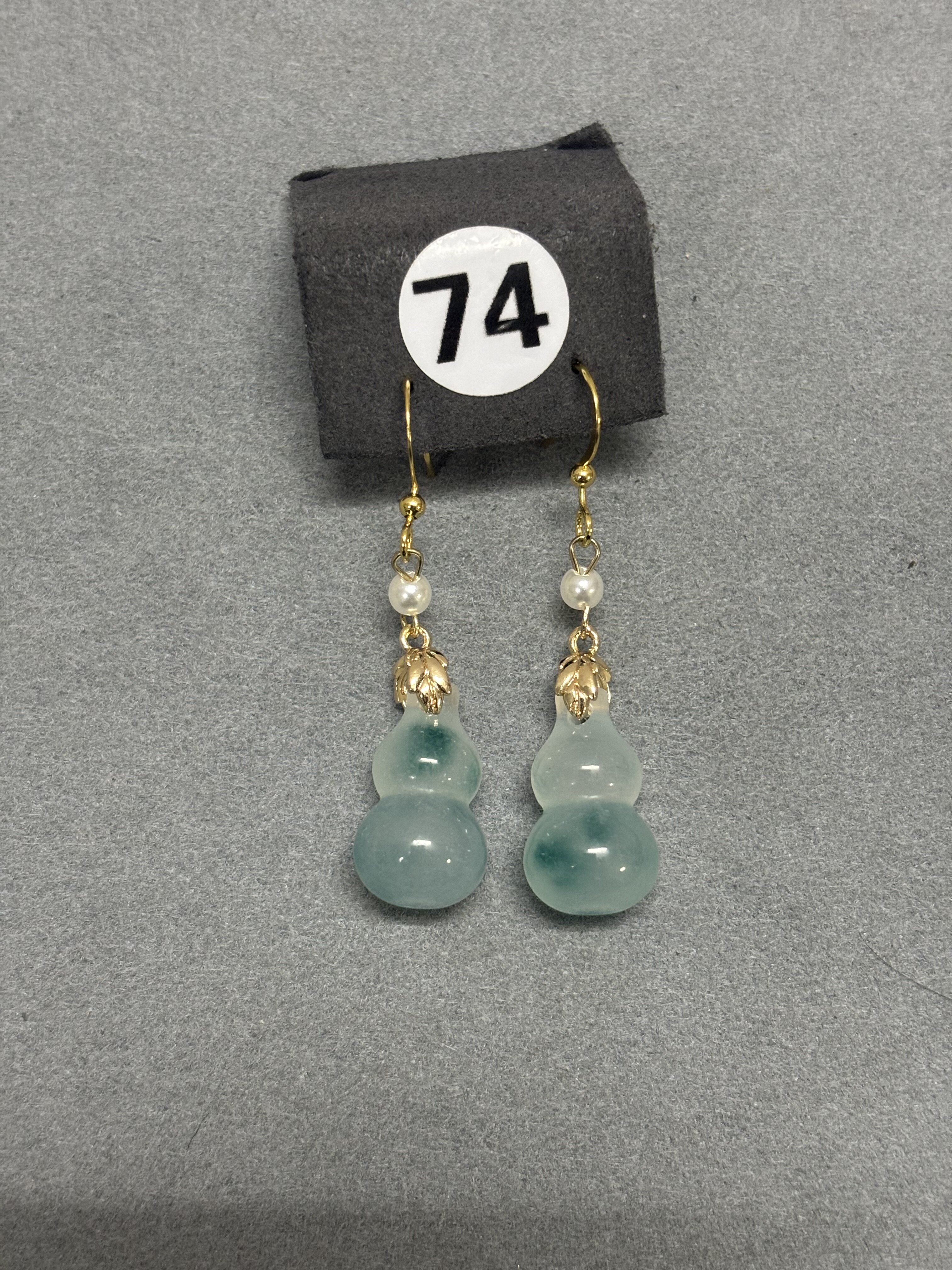 天然缅甸翡翠A货冰种飘花葫芦耳环银镶玉石耳坠古风耳饰女款耳饰,淘宝优惠券,粉丝福利购,淘宝优惠卷