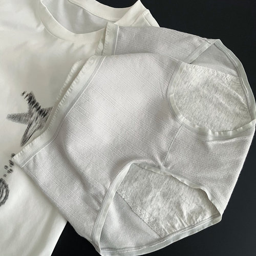 自留7A抑菌婴儿棉中高腰舒适包臀防侧漏安心裤生理裤姨妈裤内裤女 - 图3